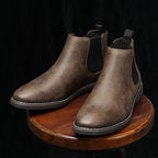 Bottes Chelsea Finition Lisse Bout Rond Montantes Pour Homme