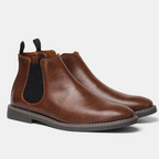 Bottes Chelsea Finition Lisse Bout Rond Montantes Pour Homme