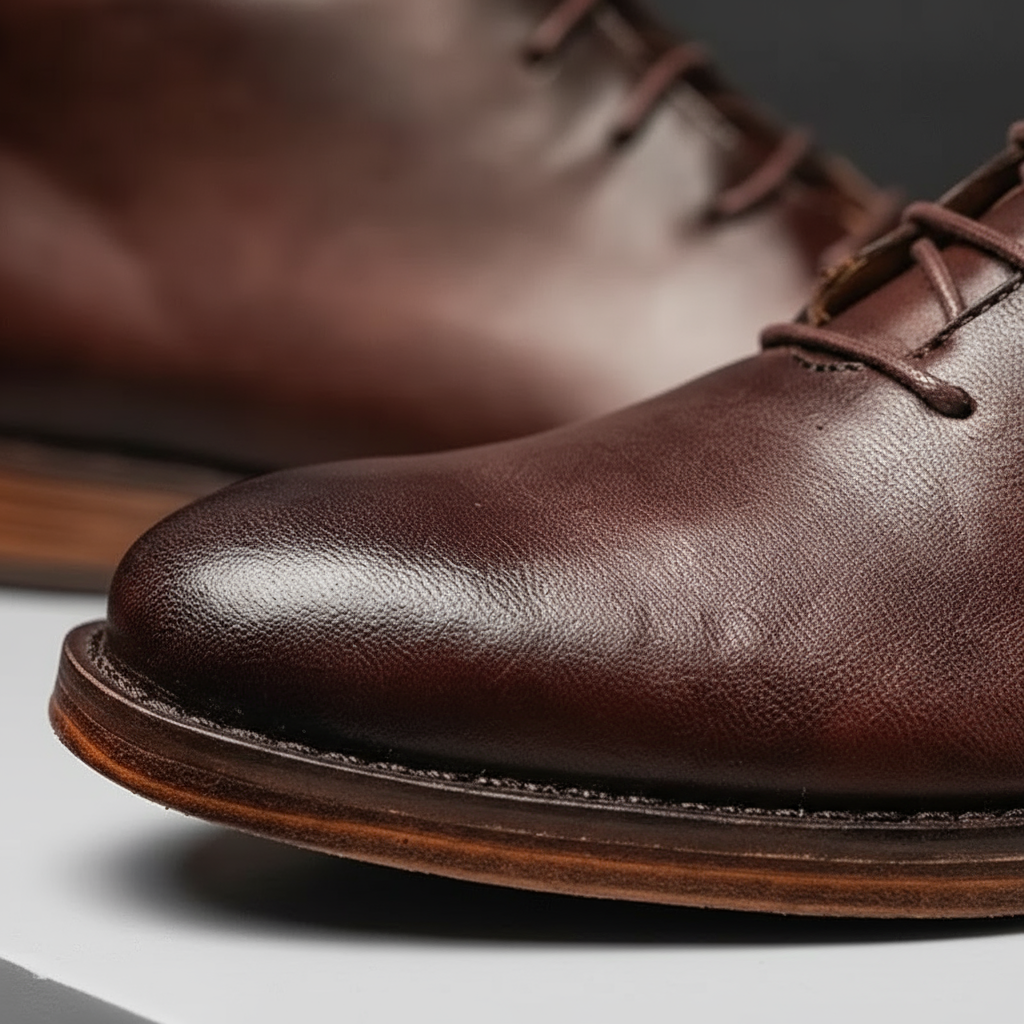 Bottes À Lacets Bout Rond Finition Lisse Pour Homme