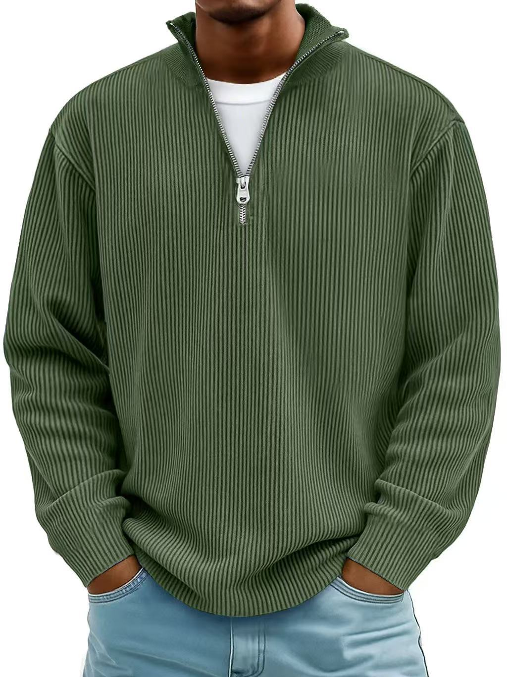 Pull Maille Côtelée Coupe Ample Pour Homme
