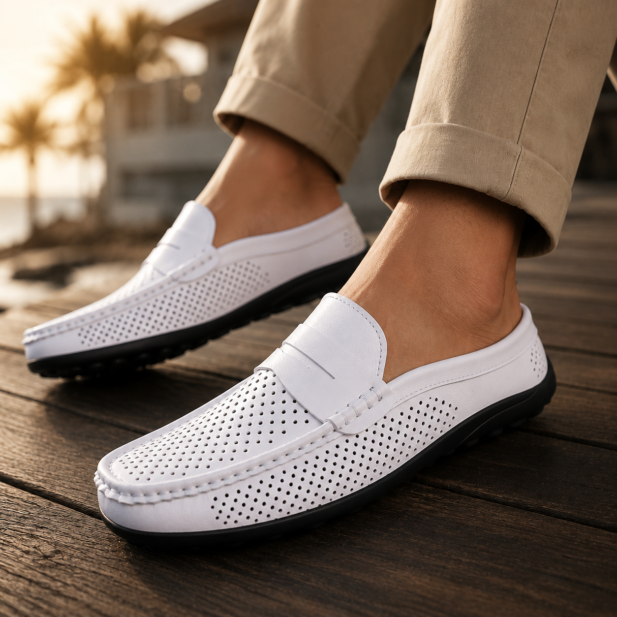 Chaussures Perforations Pour Homme