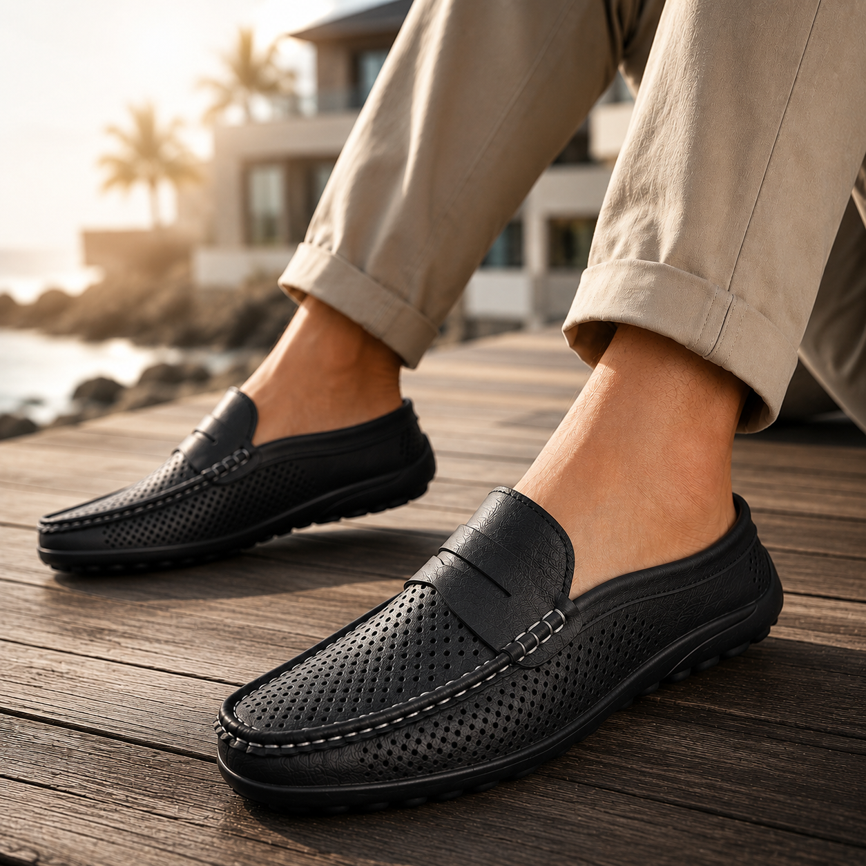 Chaussures Perforations Pour Homme