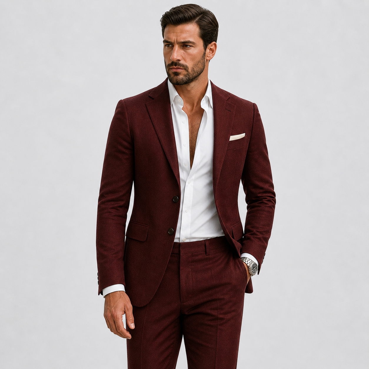 Costume 2 Pièces Doublé Pour Homme