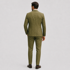 Costume 2 Pièces Aspect Lin Pour Homme