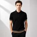 Polo Maille Côtelée Pour Homme