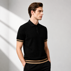 Polo Maille Côtelée Pour Homme