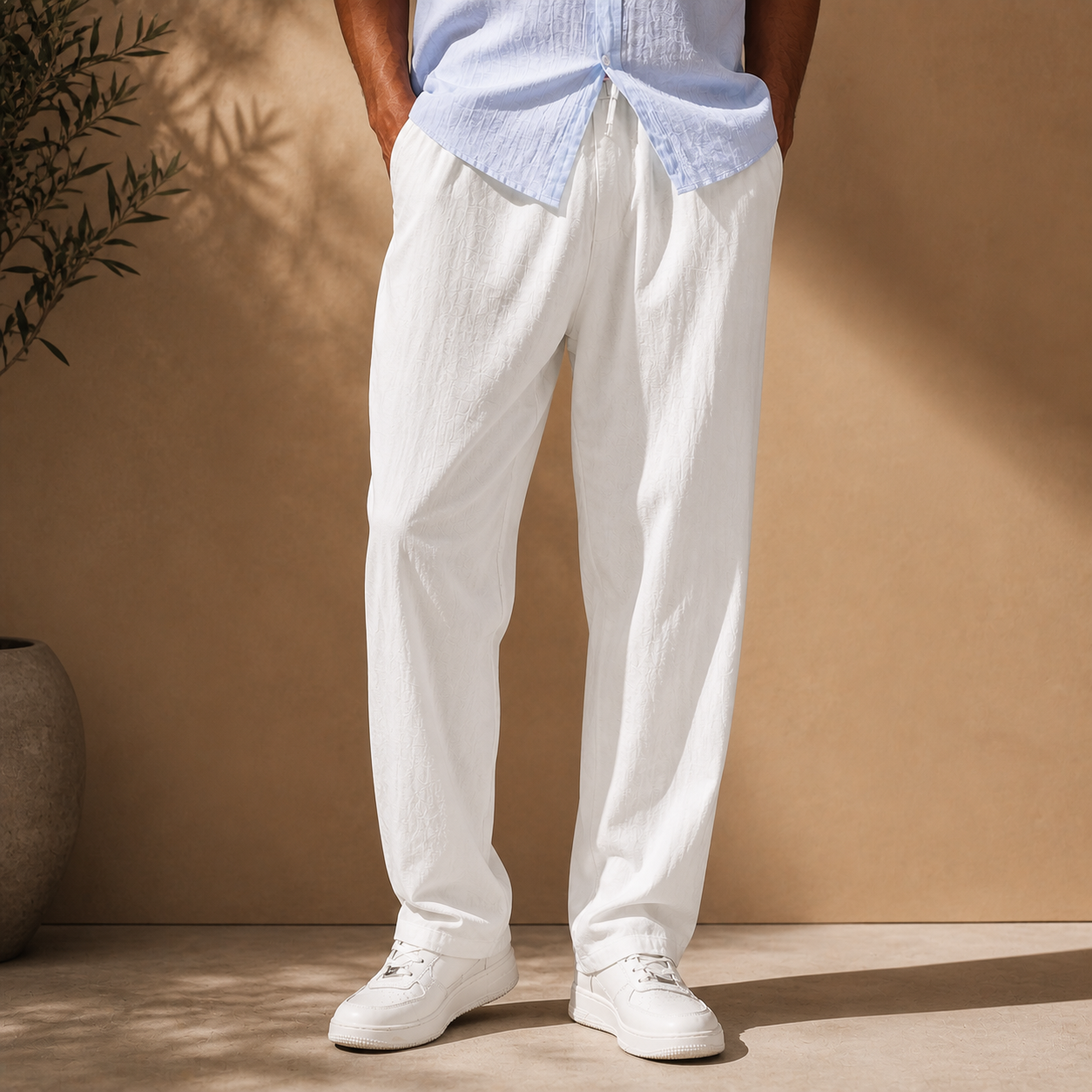 Pantalon Matière Texturée Pour Homme