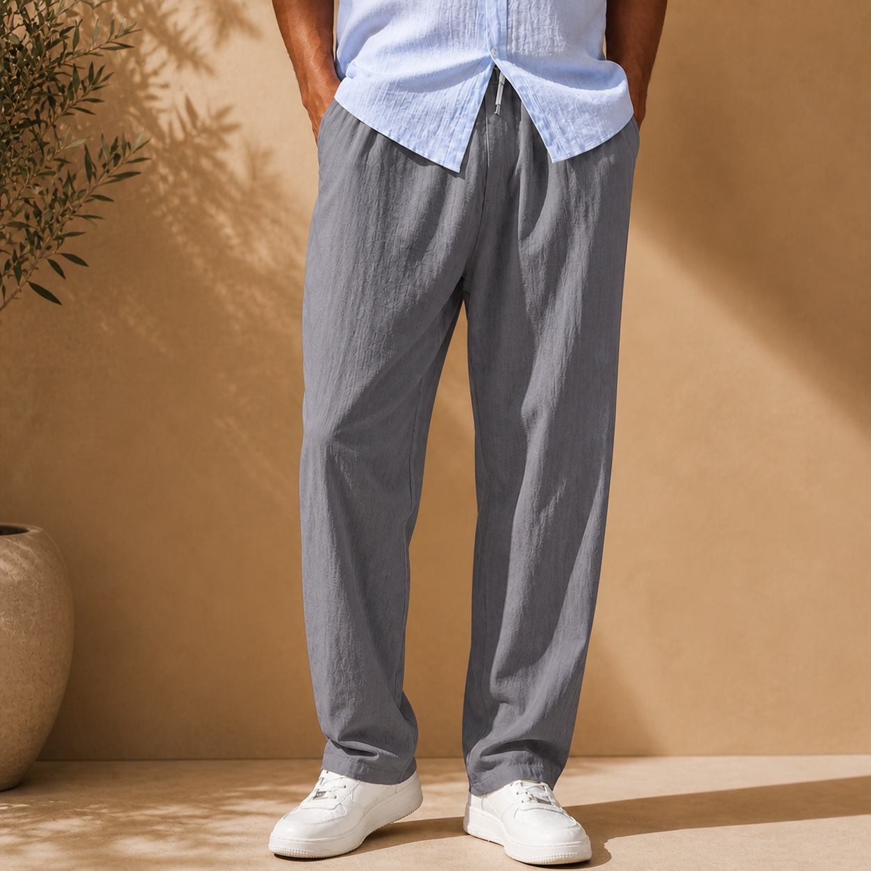 Pantalon Matière Texturée Pour Homme