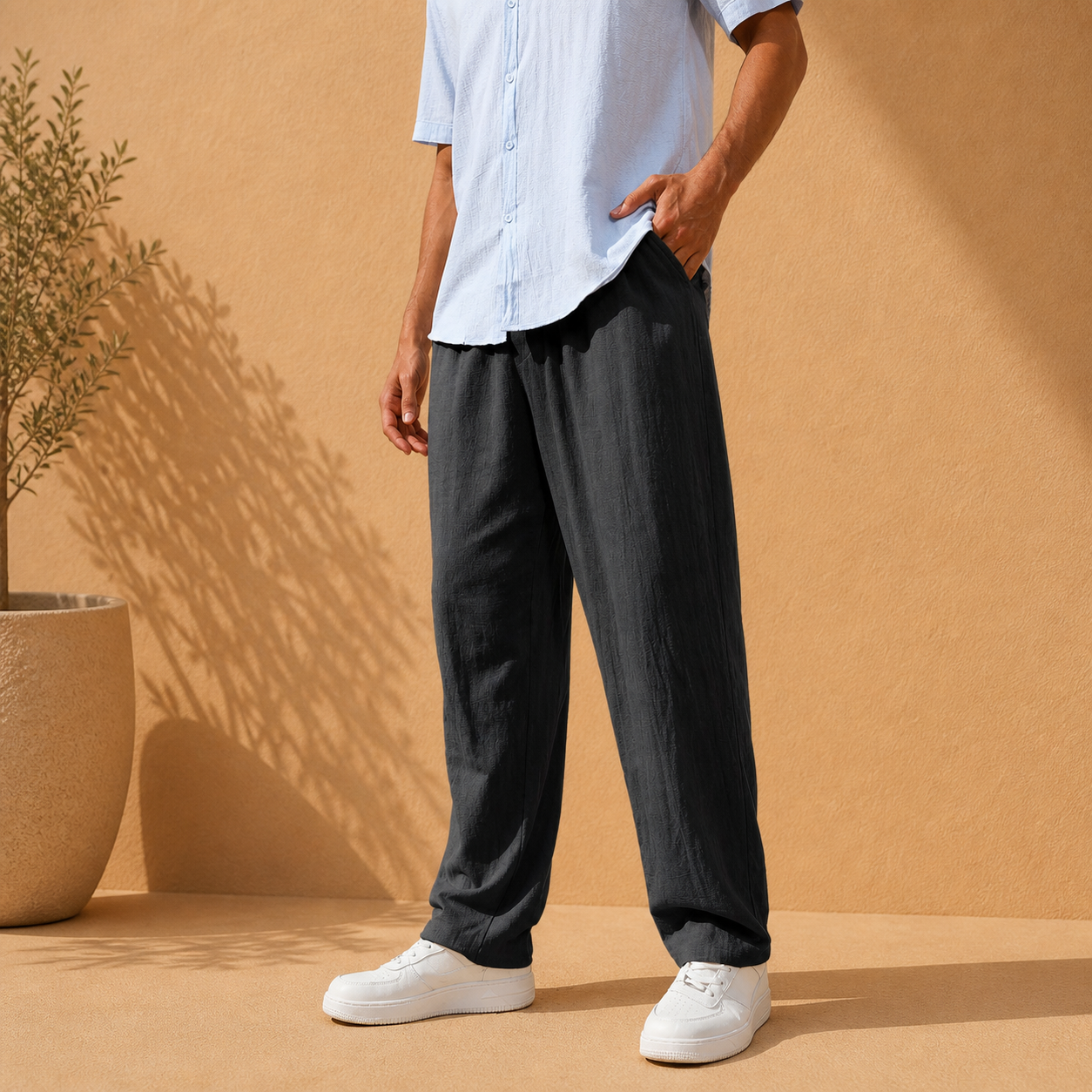 Pantalon Matière Texturée Pour Homme