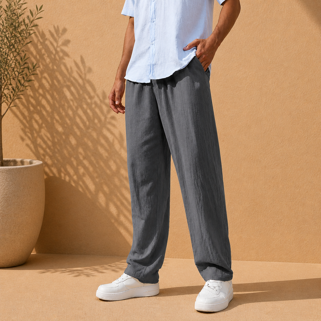 Pantalon Matière Texturée Pour Homme