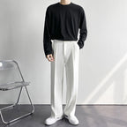 Homme Pantalon Plissé Large