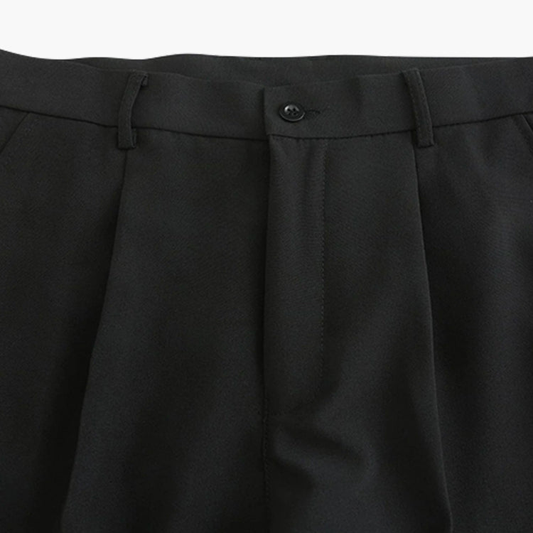 Homme Pantalon Plissé Large