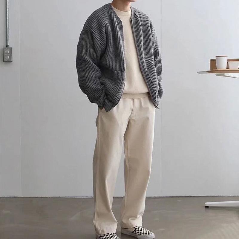 Cardigan Maille Zippé Poches Pour Homme