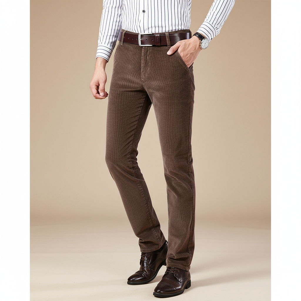 Homme Pantalon Velours Côtelé