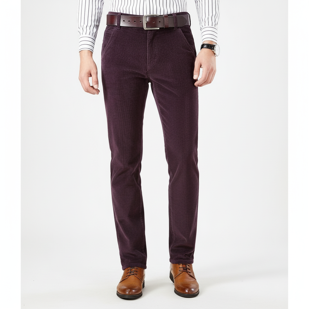 Homme Pantalon Velours Côtelé