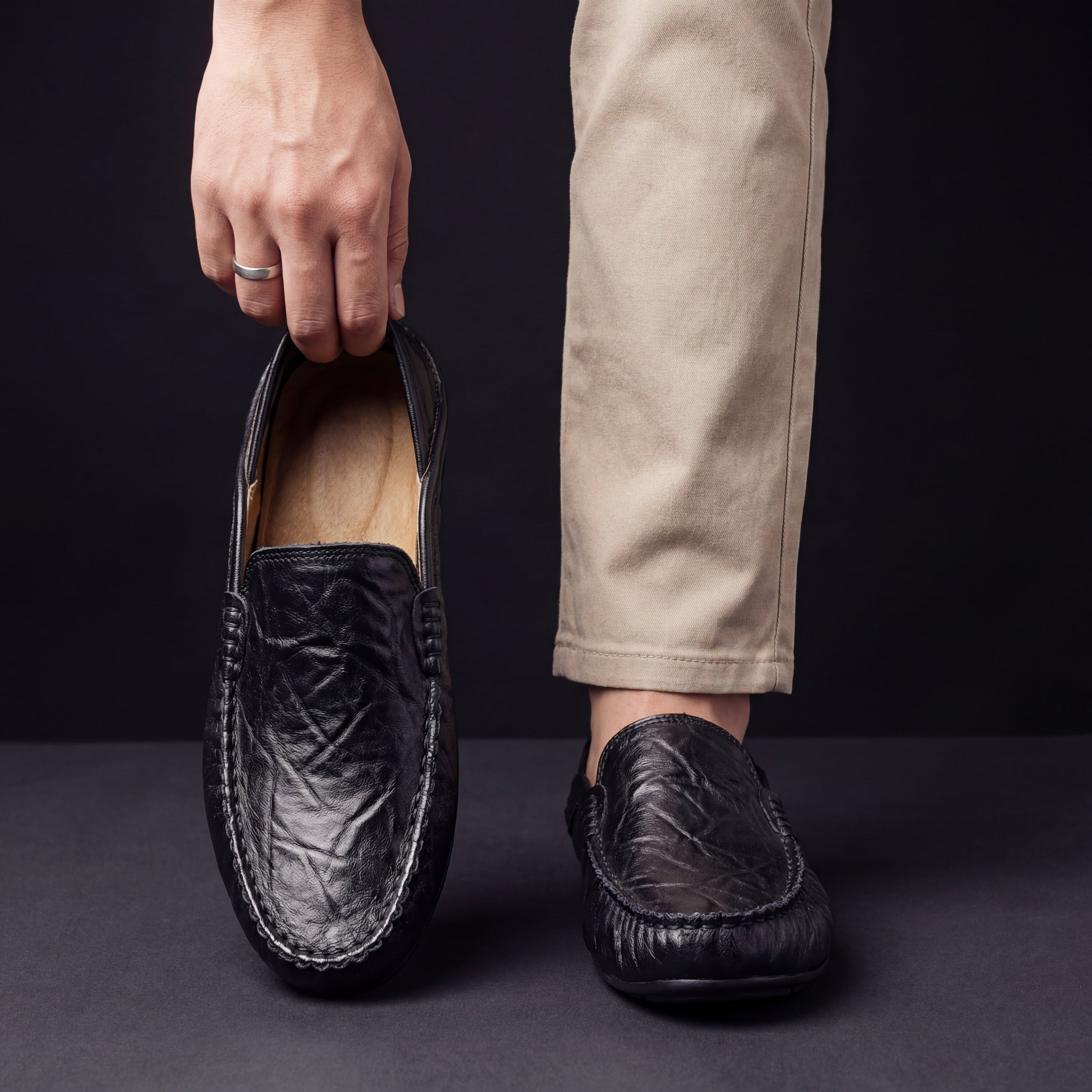 Mocassins Doublé Pour Homme