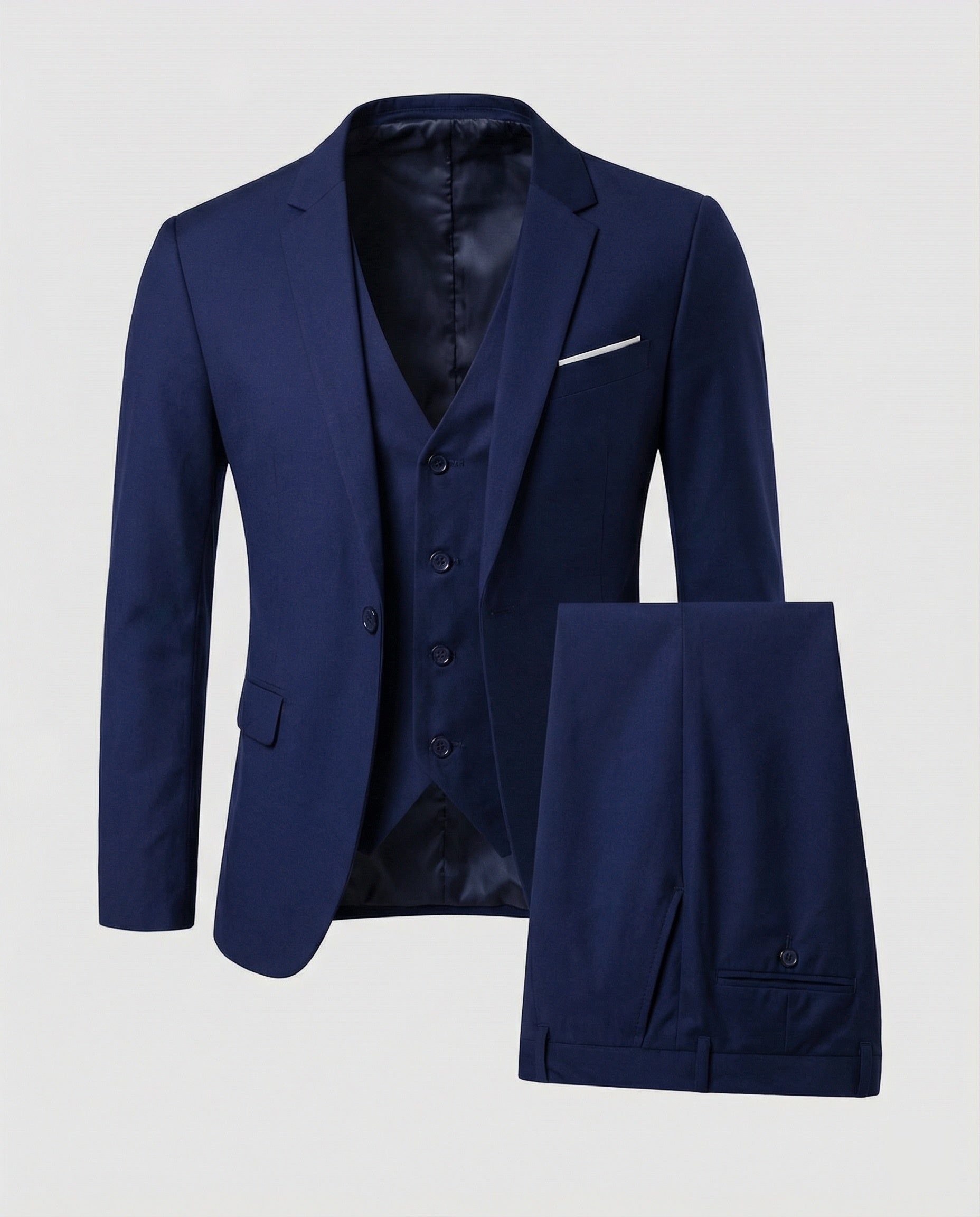 Costume 2 Pièces Aspect Lainage Pour Homme