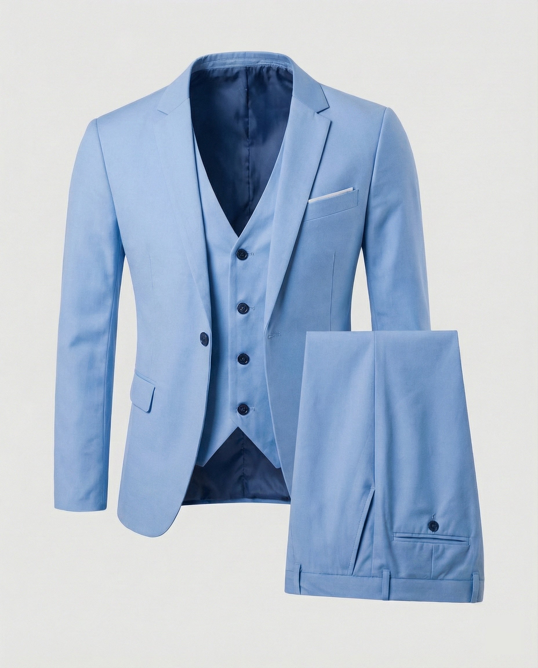 Costume 2 Pièces Aspect Lainage Pour Homme