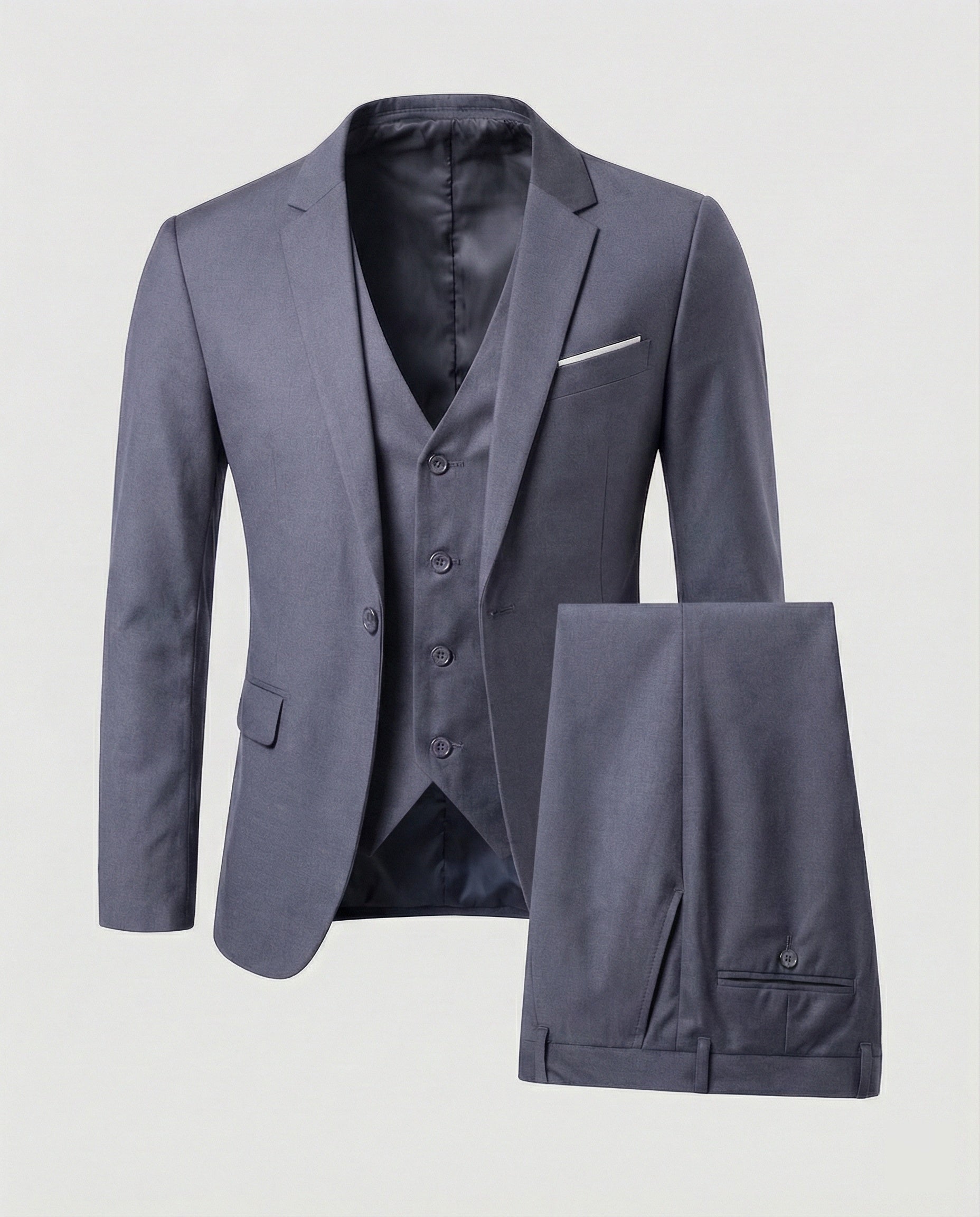 Costume 2 Pièces Aspect Lainage Pour Homme