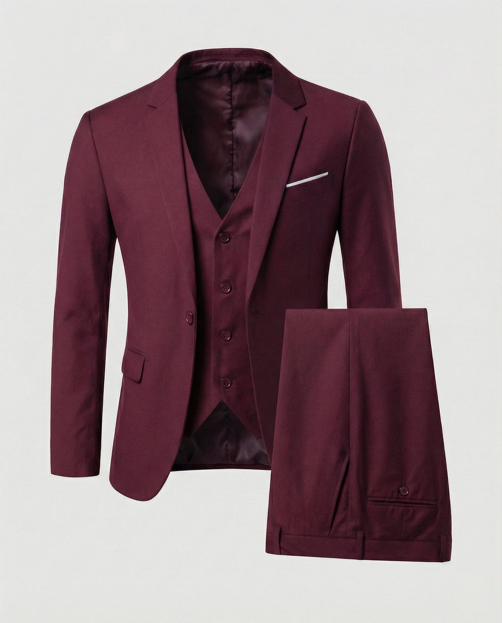 Homme Costume Trois-Pièces Structuré