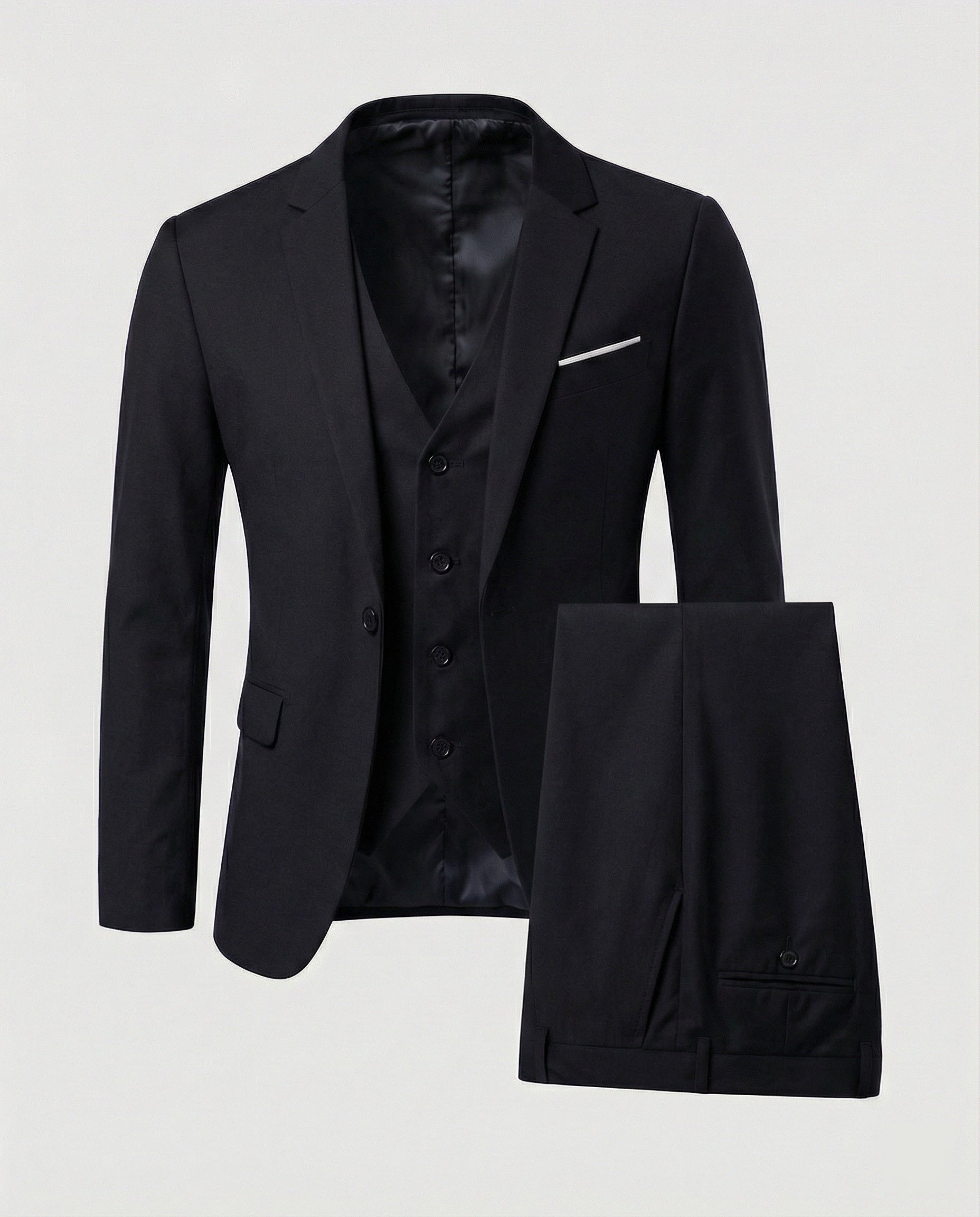Costume 2 Pièces Aspect Lainage Pour Homme