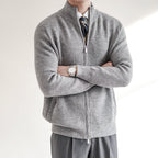 Homme Cardigan Zippé Côtelé