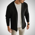 Cardigan Matière Texturée Sans Fermeture Maille Col Châle Pour Homme