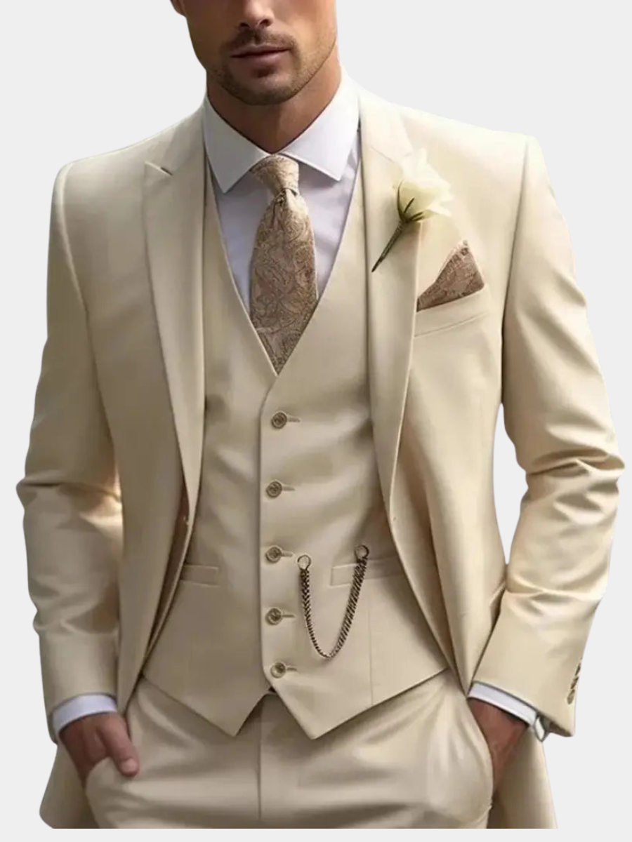 Costume 2 Pièces Coupe Ajustée Pour Homme