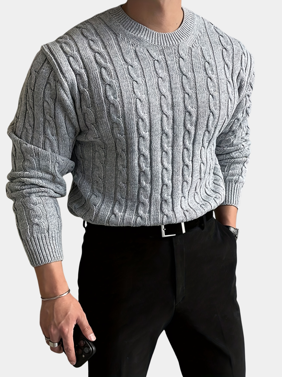 Pull Maille Douce Col Rond Pour Homme