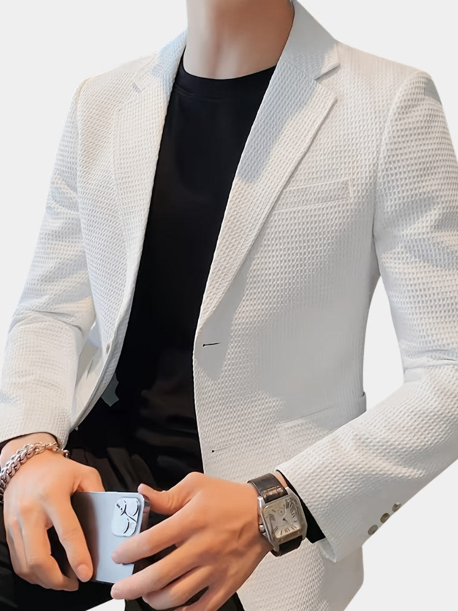 Blazer Maille Gaufrée Pour Homme