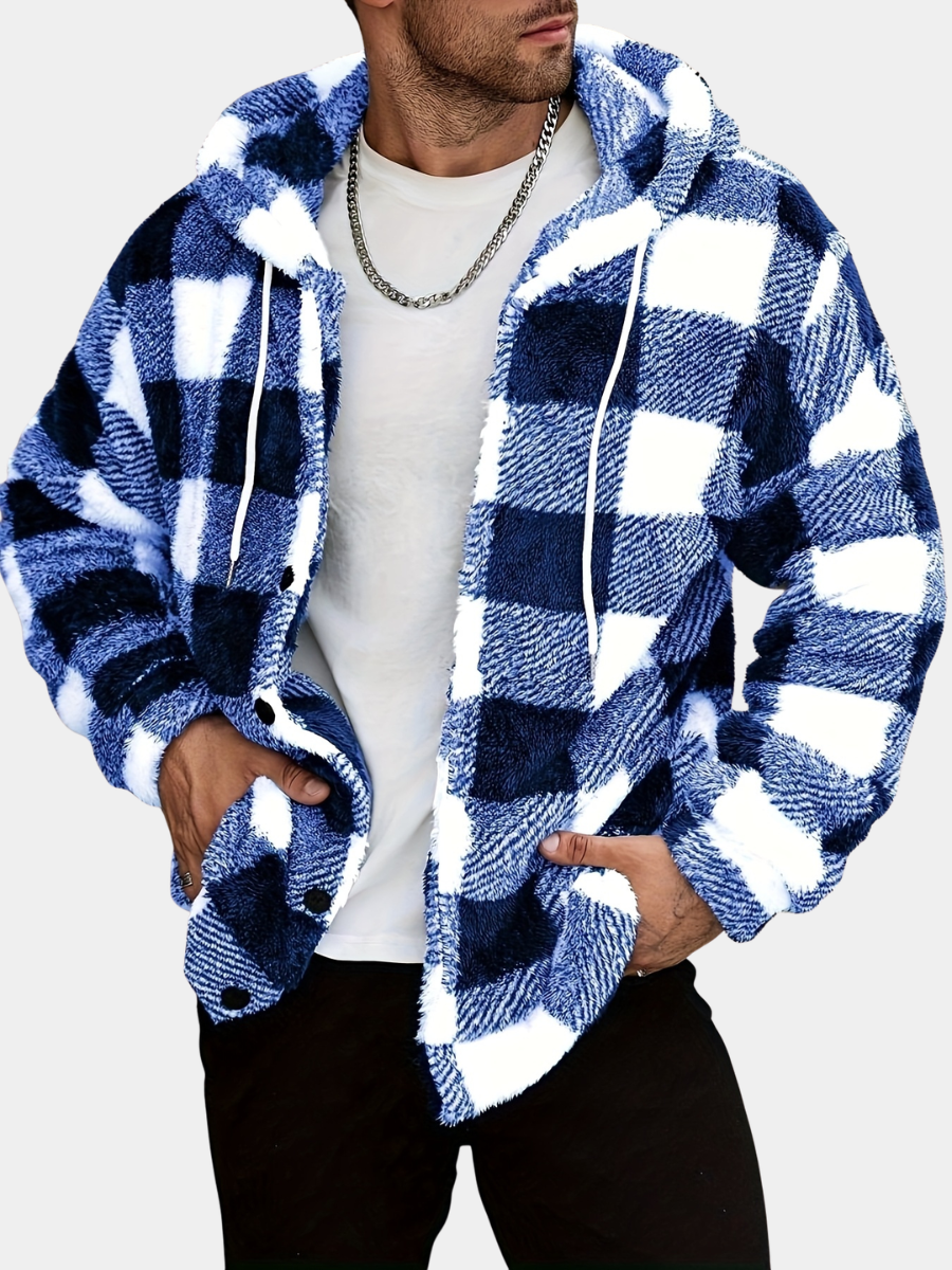 Homme Veste Sherpa Capuche