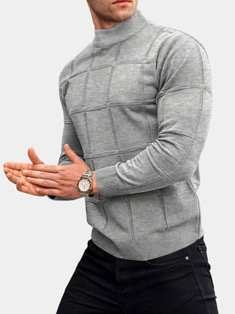 Pull Matière Stretch Coupe Droite Pour Homme