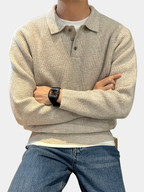 Homme Polo Maille Côtelée