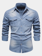 Chemise en Jean Aspect Denim Pour Homme