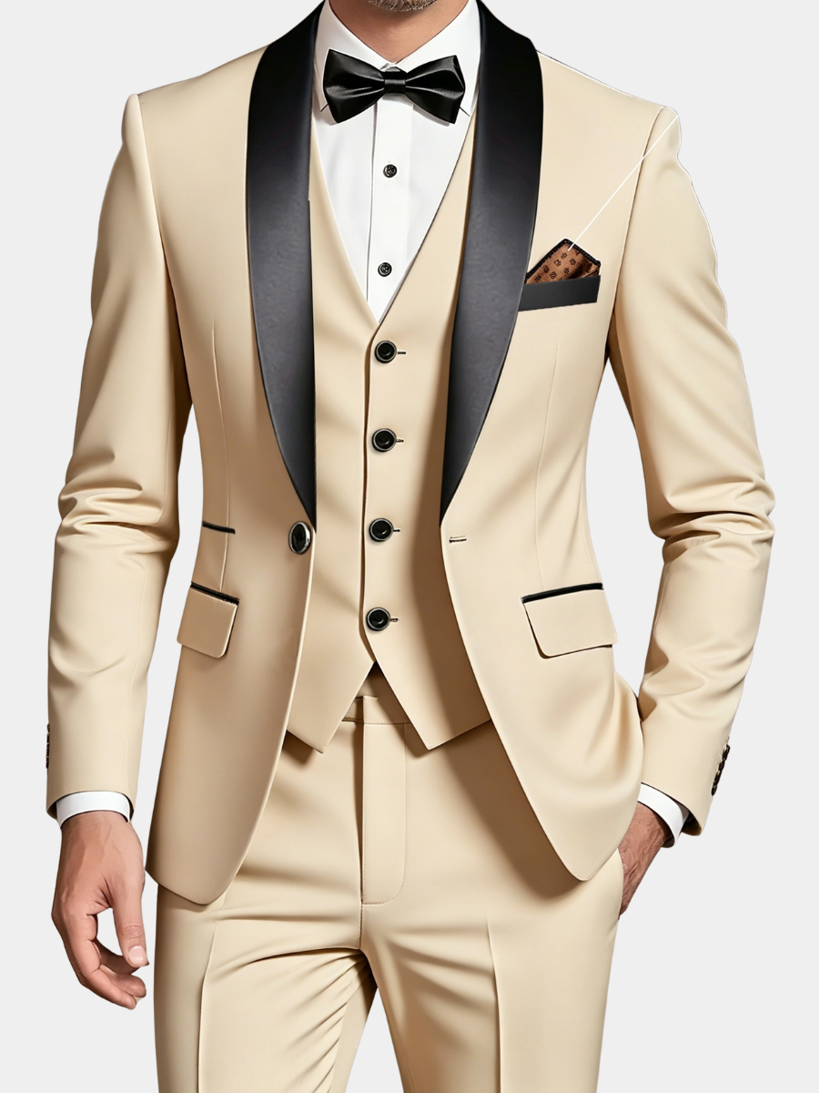 Costume 2 Pièces Matière Stretch Coupe Droite Pour Homme