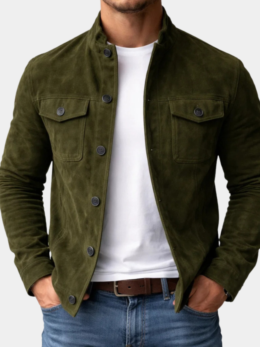 Veste Doublé Fermeture Boutonnée Pour Homme