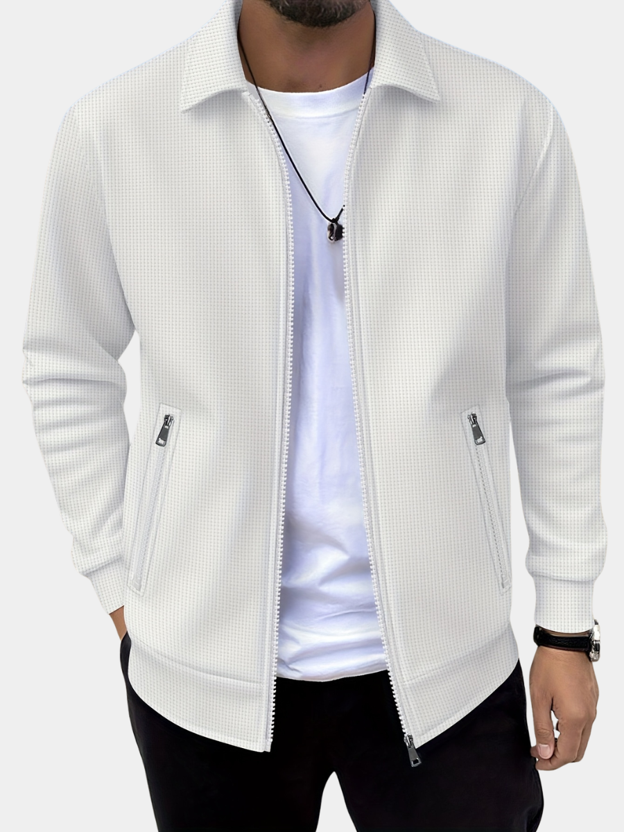 Veste Matière Stretch Coupe Droite Pour Homme