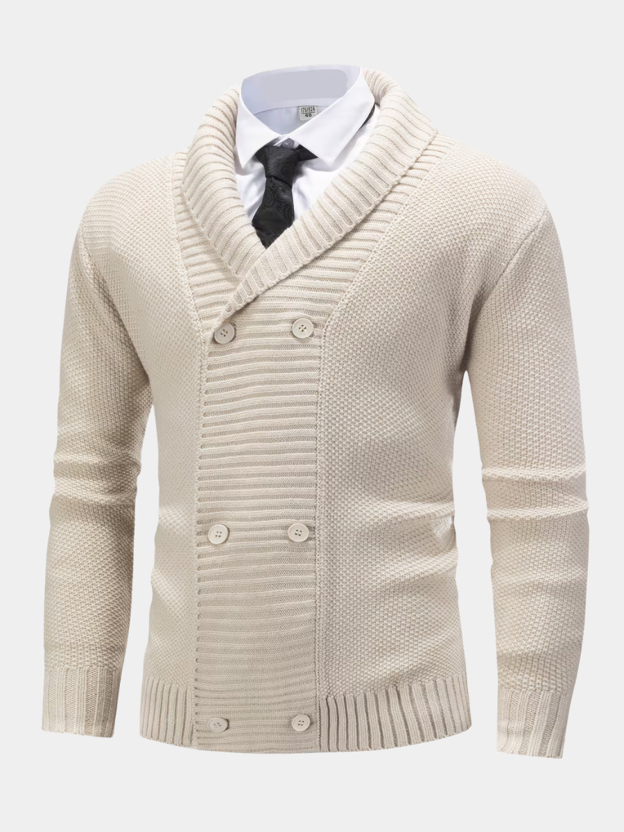 Cardigan Maille Côtelée Pour Homme