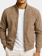 Homme Veste Zippée Daim