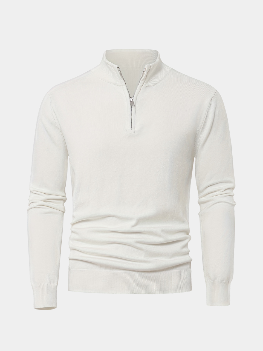 Homme Pull Col Zippé