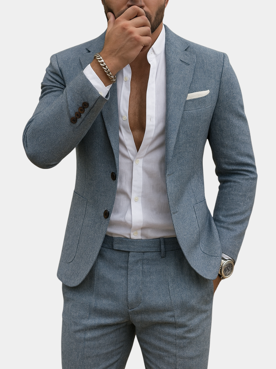 Homme Costume Coupe Ajustée