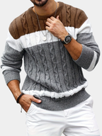 Homme Pull Maille Torsadée