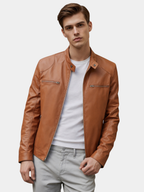 Veste Aspect Cuir Pour Homme