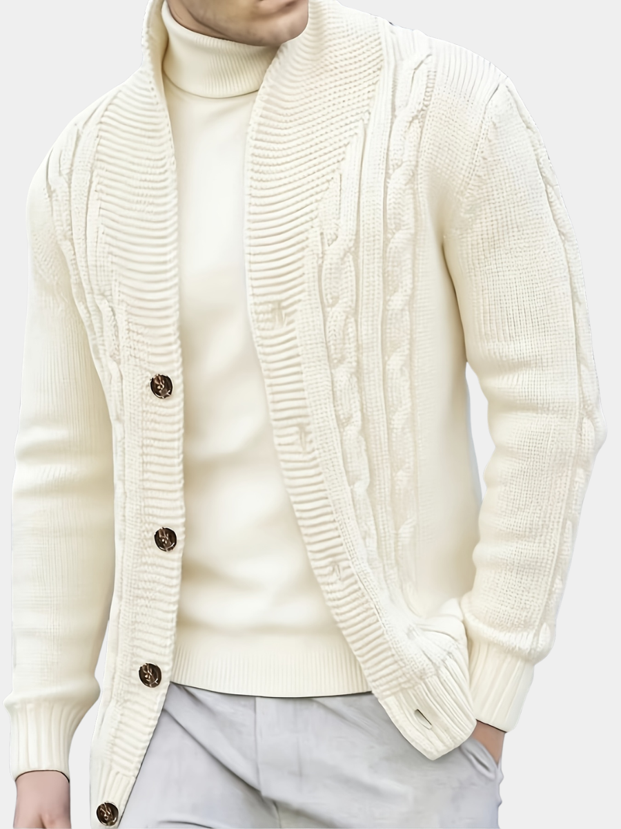 Pull Maille Côtelée Coupe Droite Pour Homme