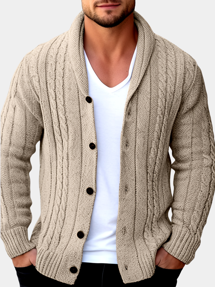 Cardigan Matière Stretch Coupe Ample Pour Homme
