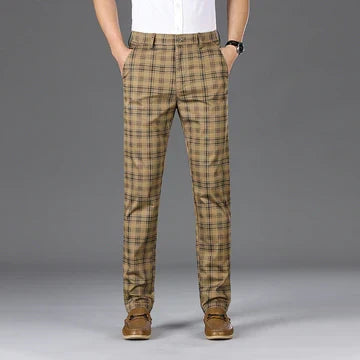 Homme Pantalon Chino Carreaux
