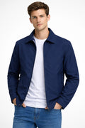 Veste Harrington Coupe Structurée Poches Latérales Zip Intégral Pour Homme