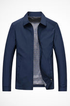 Veste Harrington Coupe Structurée Poches Latérales Zip Intégral Pour Homme