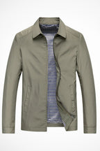 Veste Harrington Coupe Structurée Poches Latérales Zip Intégral Pour Homme