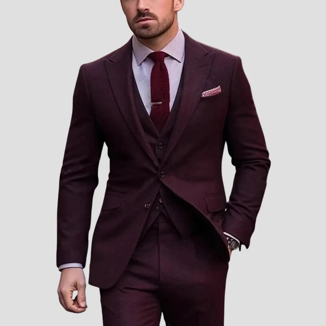 Costume 2 Pièces Coupe Ajustée Pour Homme